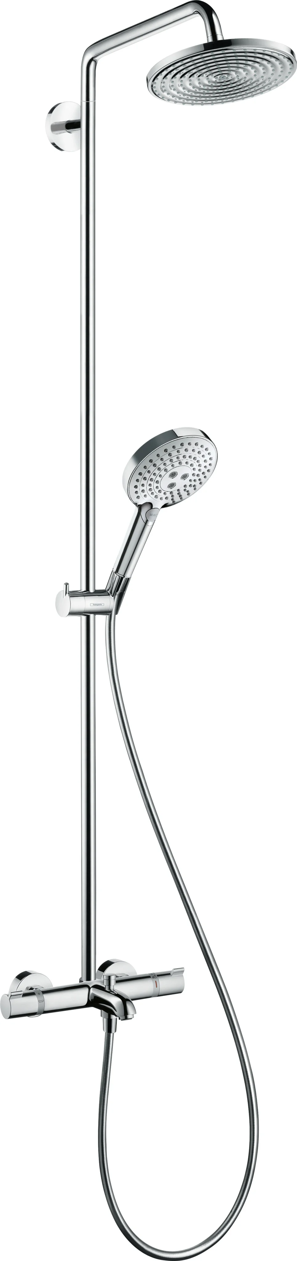 Hansgrohe Showerpipe Raindance S 240 Air, Chrom, 17 l/min Durchfluss, winkelverstellbare Kopfbrause, höhenverstellbare Handbrausehalterung