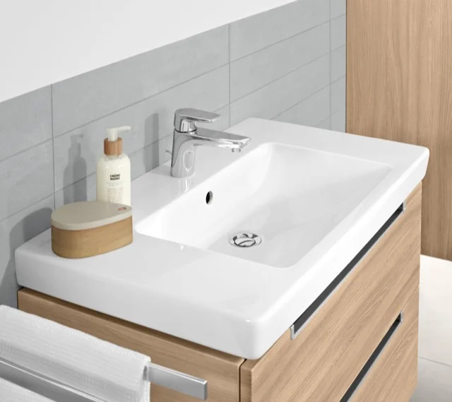 Villeroy & Boch Subway 2.0 Schrankwaschtisch 800x475 mm, Rechteck, 1HL. m. ÜL., Weiß Alpin CeramicPlus Villeroy & Boch Subway 2.0 Schrankwaschtisch 800x475 mm, Rechteck, 1HL. m. ÜL., Weiß Alpin CeramicPlus
