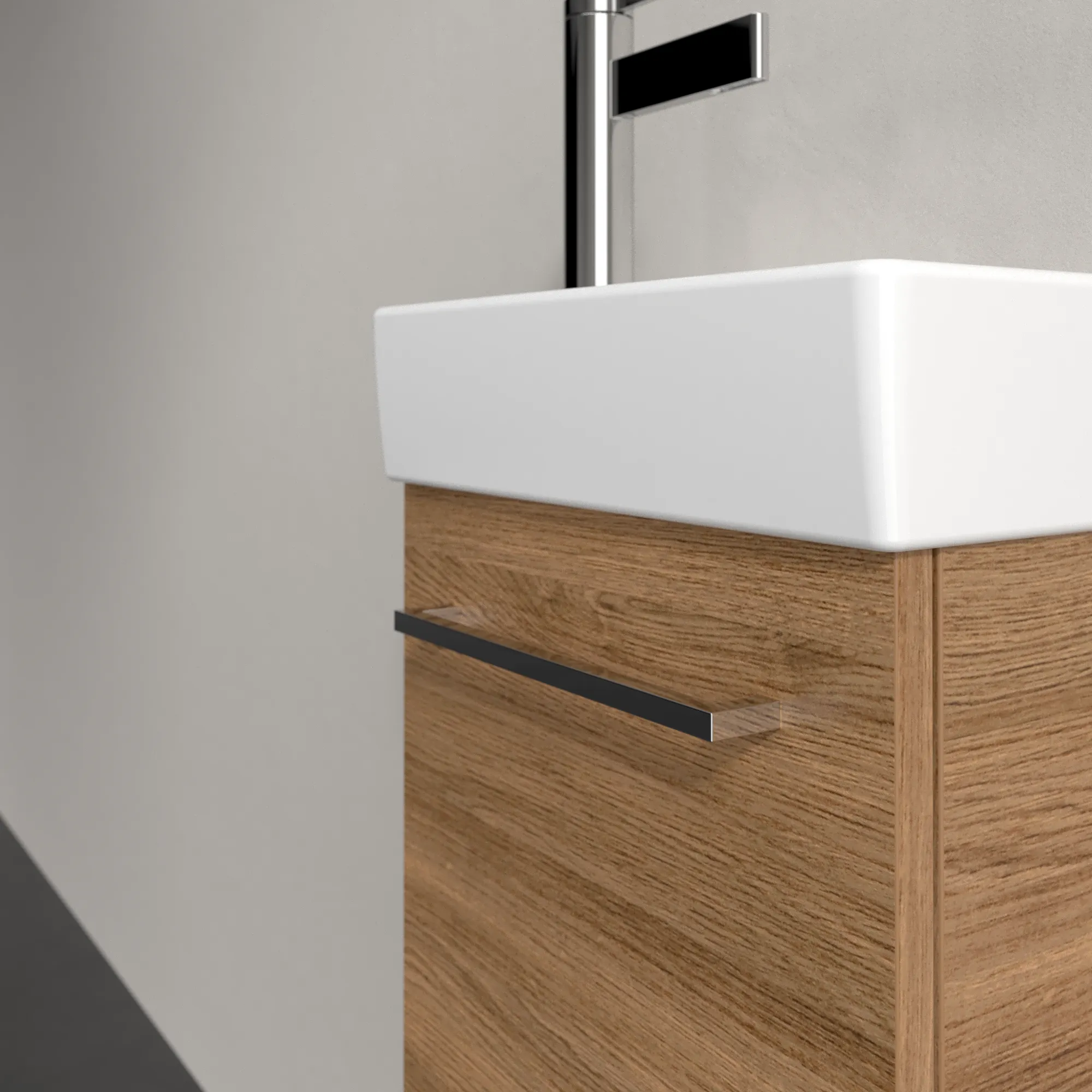 Villeroy & Boch Waschtischunterschrank mit Tür „Avento“ für Schrankwaschtisch 340 × 514 × 202 mm Kansas Oak, Anschlag rechts, Soft Closing, 1 Tür Villeroy & Boch Waschtischunterschrank mit Tür „Avento“ für Schrankwaschtisch 340 × 514 × 202 mm Kansas Oak, Anschlag rechts, Soft Closing, 1 Tür