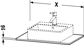 Duravit Konsole „XSquare“ in Betongrau Matt