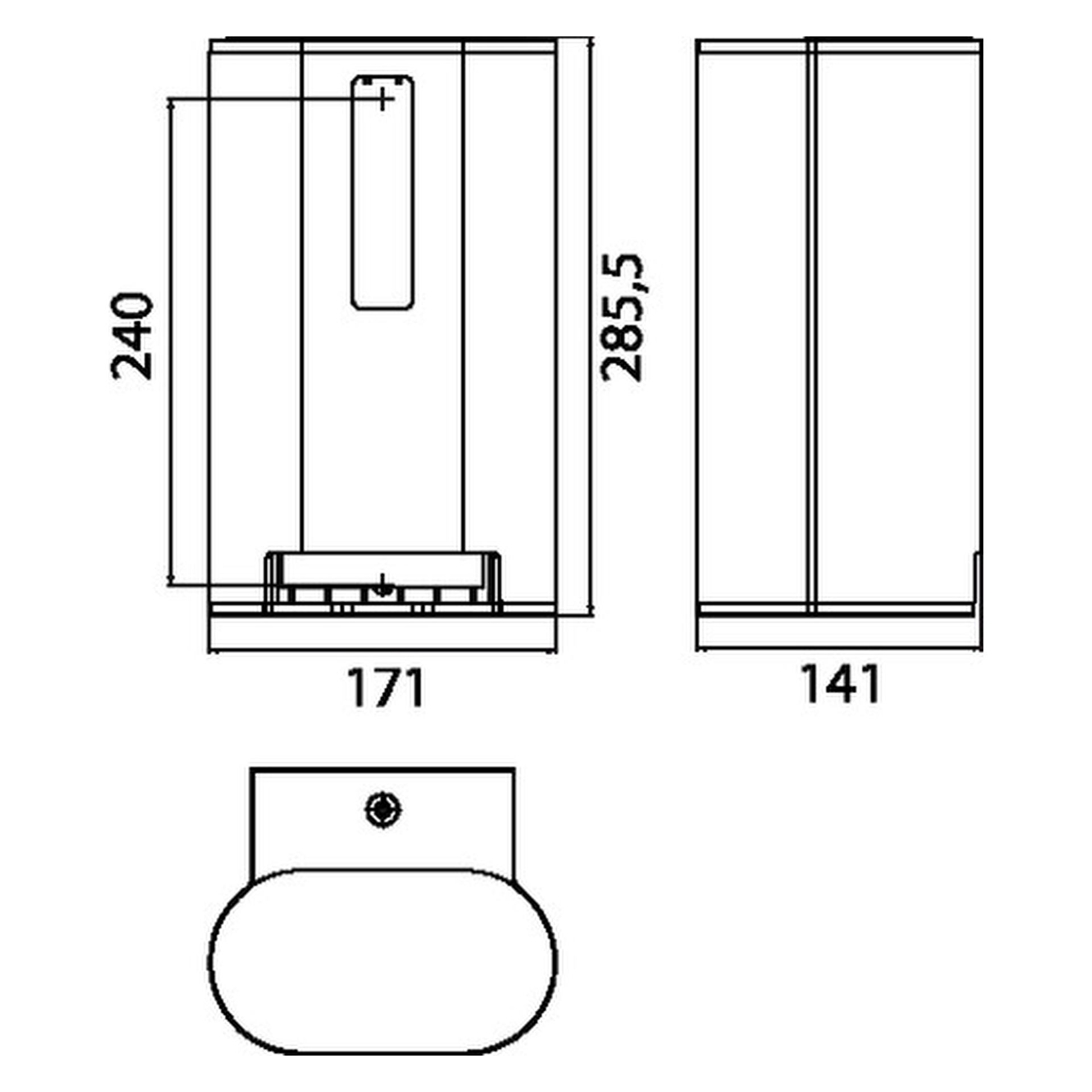 emco Toilettenpapierhalter „system 2“ 14,1 × 28,6 cm in chrom, Befestigung verdeckt