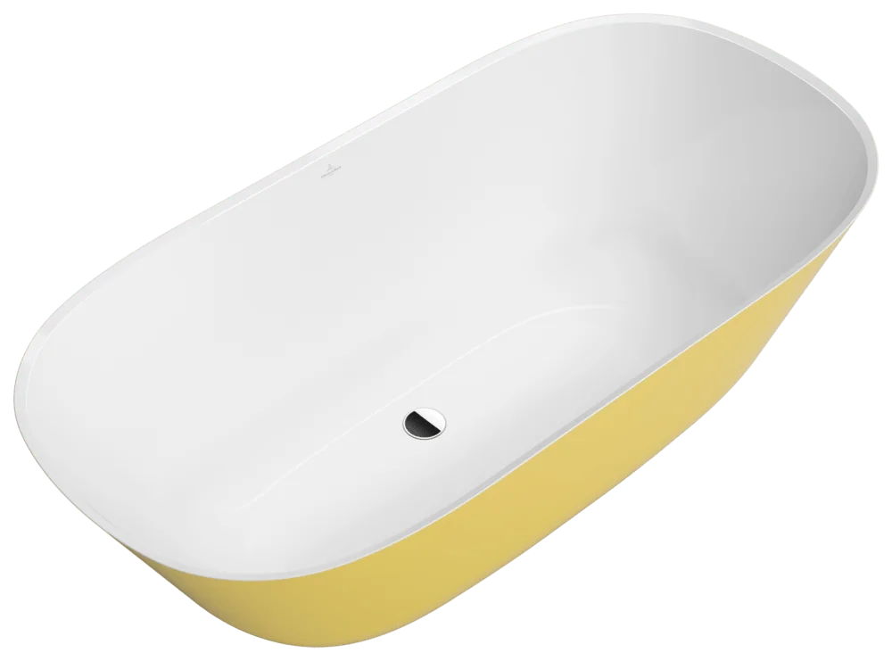 Villeroy & Boch Theano Badewanne Freistehend Original Edition UBQ155ANH7F2BCV 1550x750mm Stone White