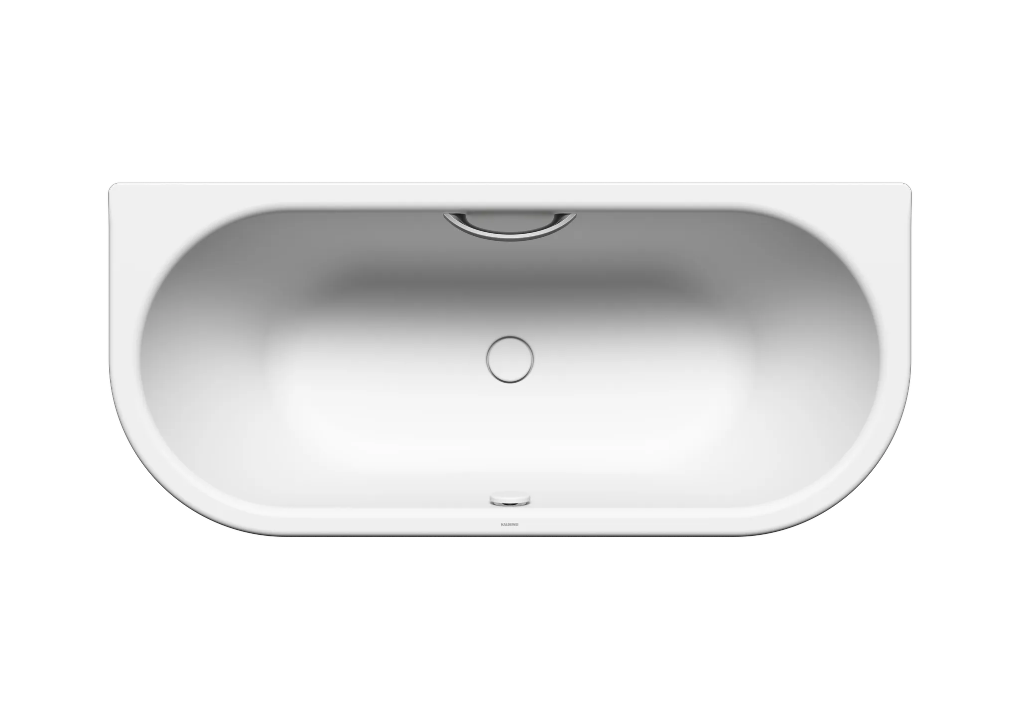 Kaldewei Badewanne „Centro Duo 2“ vorwand 180 × 80 cm, mit Grifflochbohrungen mit Überlaufbohrung, in alpinweiß matt