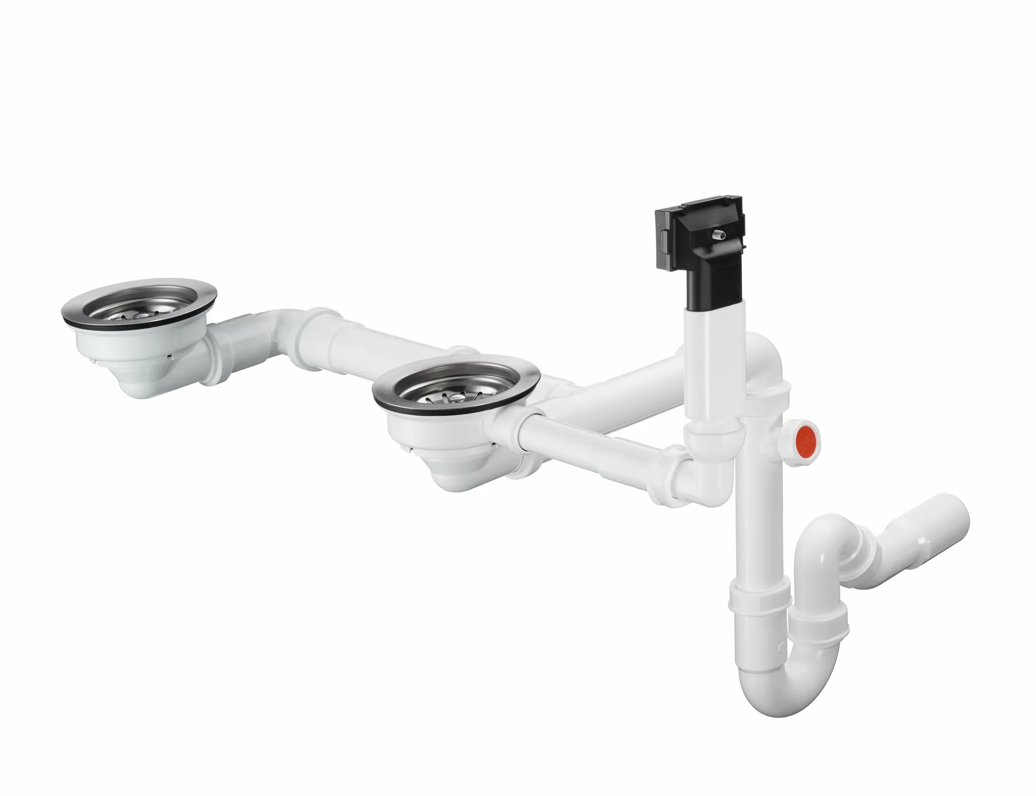 Hansgrohe D17-10 Manuelle Ab-und Überlaufgarnitur für Doppelbecken Granit Chrom Hansgrohe D17-10 Manuelle Ab-und Überlaufgarnitur für Doppelbecken Granit Chrom