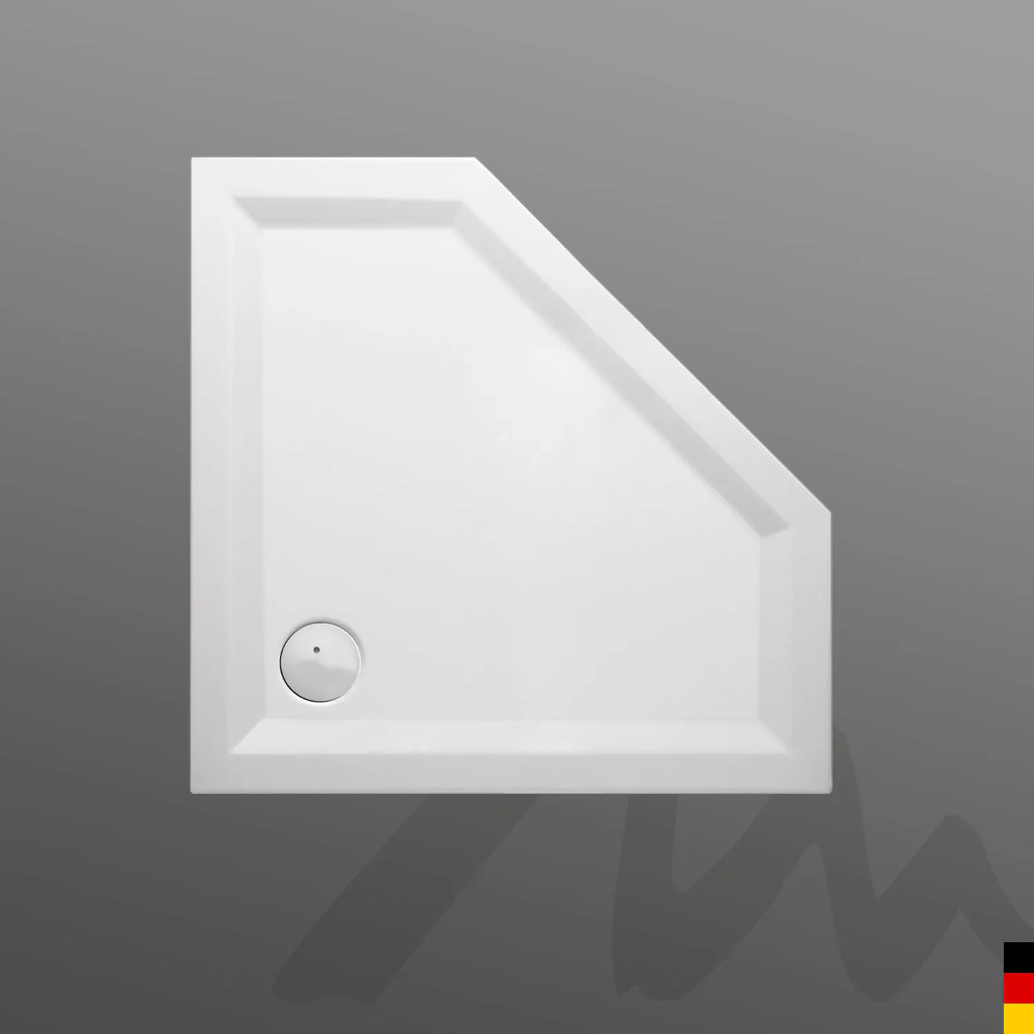 Mauersberger Acryl-Duschwanne ceptor 100 SF 1000x1000(500)x50, weiß