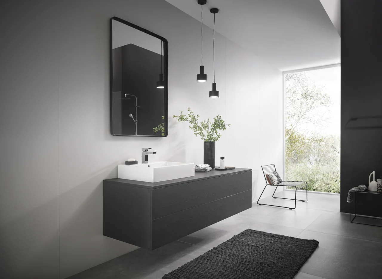 Hansgrohe Vernis Shape Einhebel-Waschtischmischer 100, Chrom, Ausladung 110 mm, Auslaufhöhe 95 mm