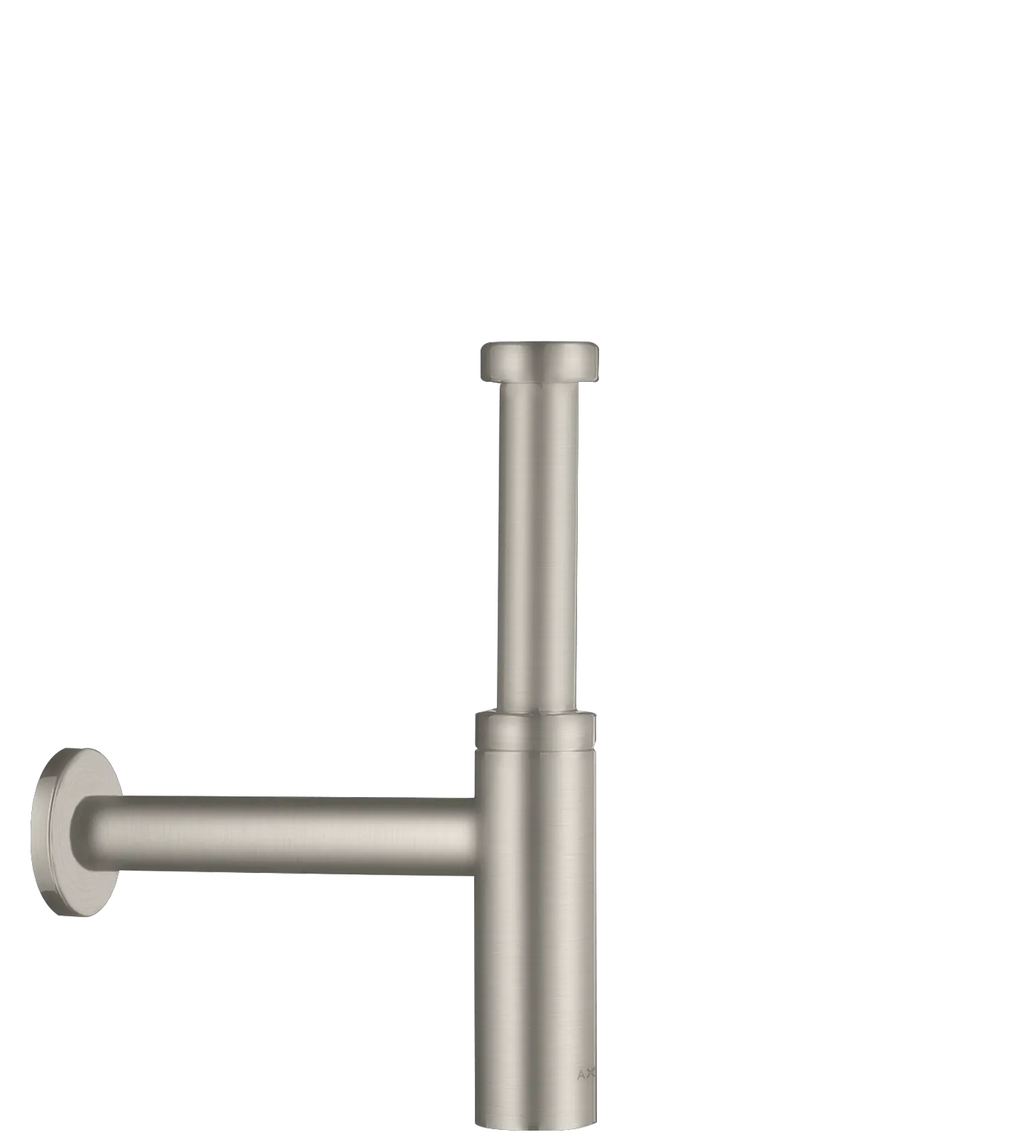 Hansgrohe AXOR Design Siphon Flowstar S Edelstahl Optic, Verstellweg 60–165 mm, Wandabstand 330 mm, Stauwasserhöhe 75 mm, Anschluss G 11/4