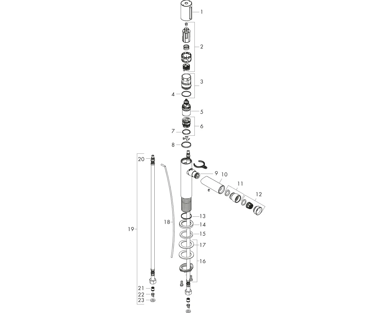 Bidetmischer Axor Uno Select chrom