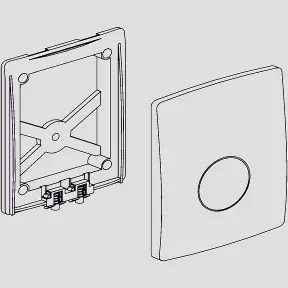 SANIT Abdeckung Urinal- Betätigungsplatte Kunststoff weiß-alpin SANIT Abdeckung Urinal- Betätigungsplatte Kunststoff weiß-alpin
