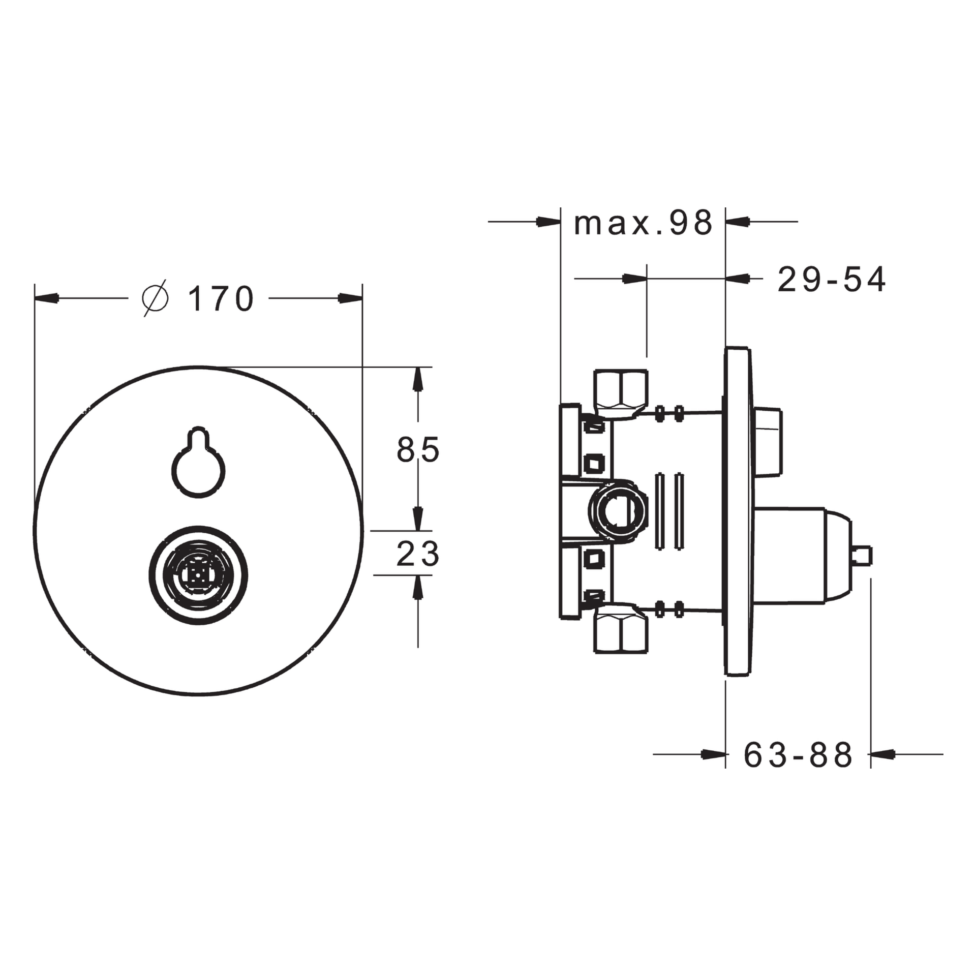 HansaVAROX Wannen- und Brausearmatur Fertigmontageset für Wanne/Brause HansaVAROX PRO 4052 Rosette rund Chrom HansaVAROX Wannen- und Brausearmatur Fertigmontageset für Wanne/Brause HansaVAROX PRO 4052 Rosette rund Chrom