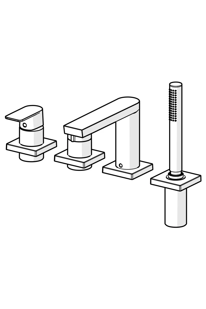 HansaSTELA Wannenarmatur Einhebelmischer Fertigmontageset für Wanne/Brause HansaSTELA 5730 Rosette eckig Chrom HansaSTELA Wannenarmatur Einhebelmischer Fertigmontageset für Wanne/Brause HansaSTELA 5730 Rosette eckig Chrom