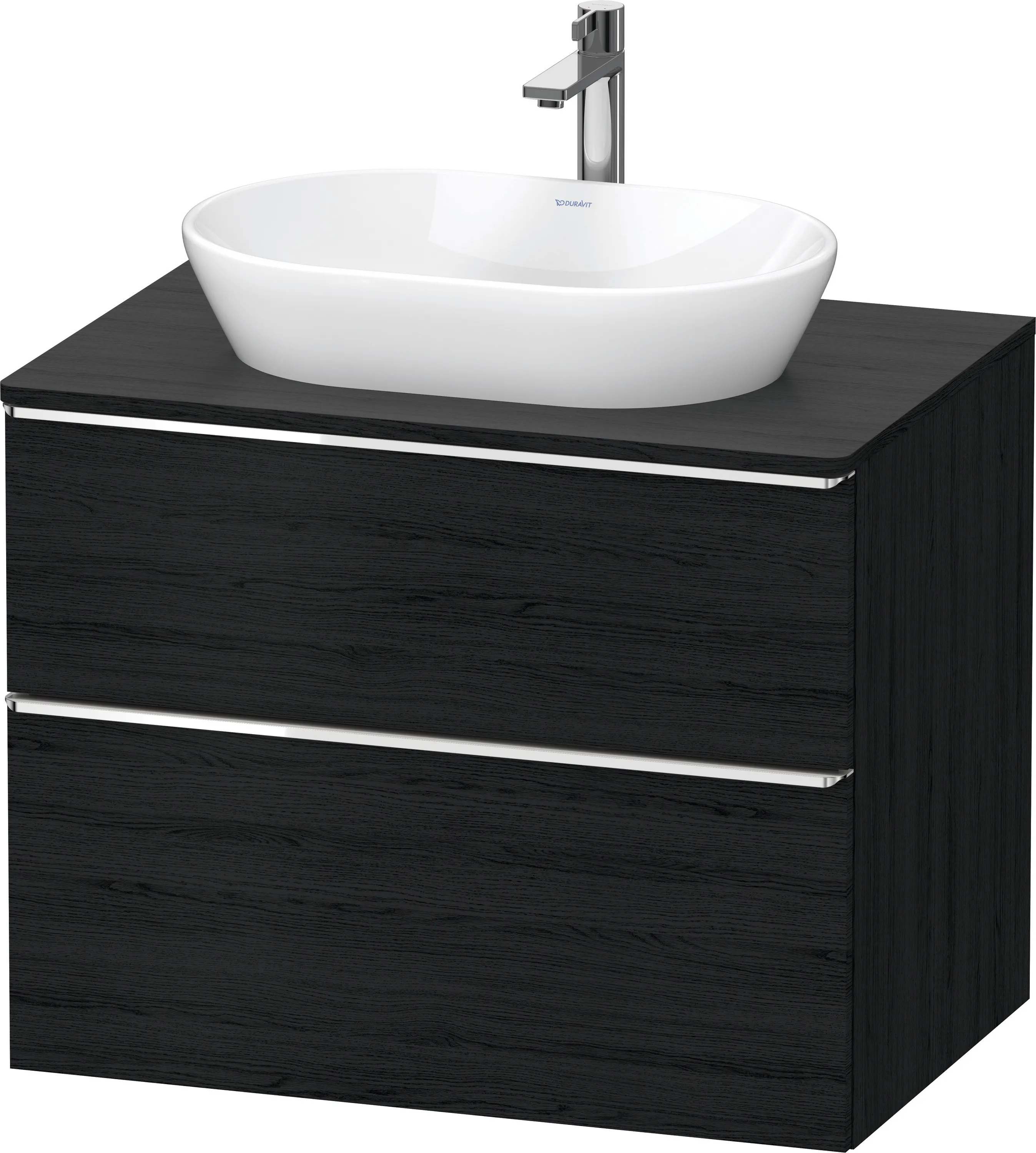 Duravit Waschtischunterschrank wandhängend „D-Neo“ 80 × 66,4 × 55 cm Eiche Schwarz
