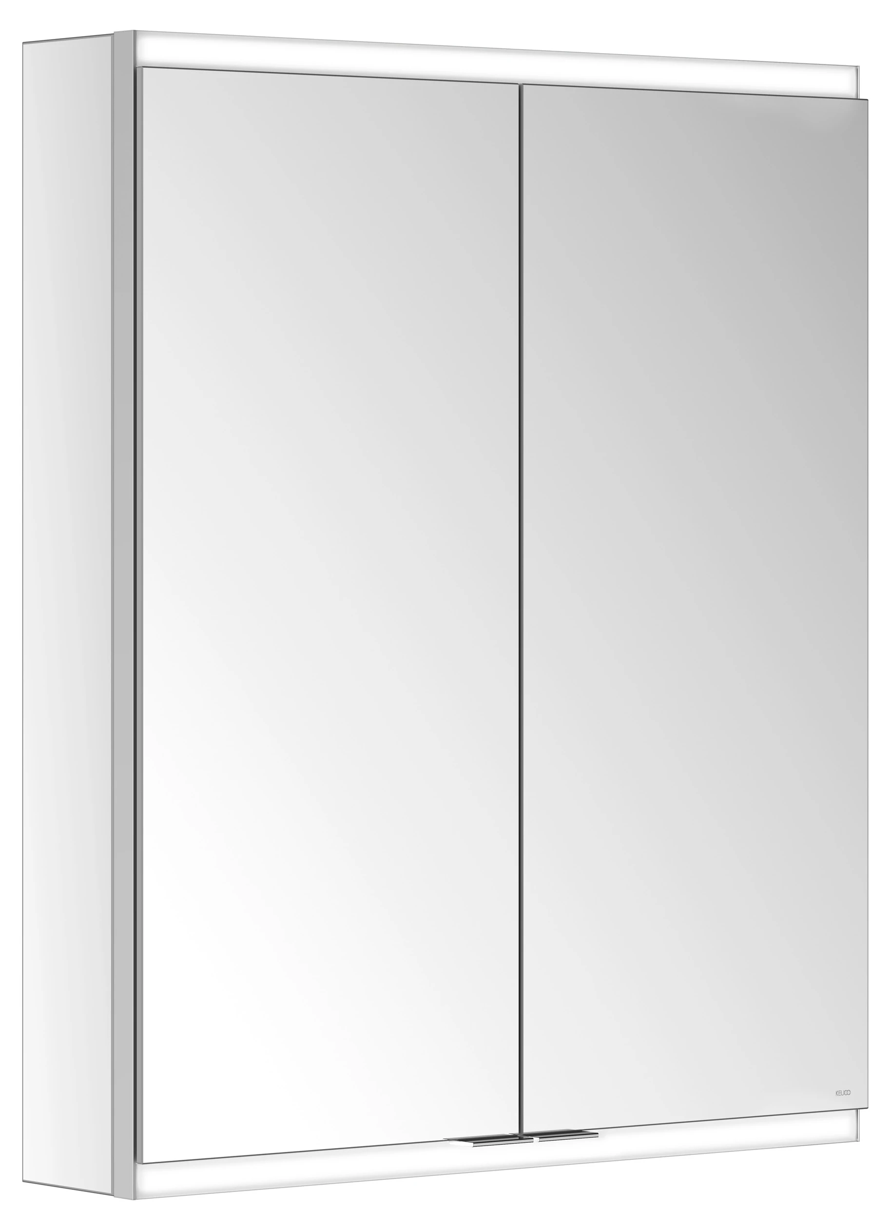 KEUCO Royal Modular 2.0 Spiegelschrank beleuchtet Wandvorbau, 2 Steckdosen, 600 x 700 x 120 mm silber-eloxiert