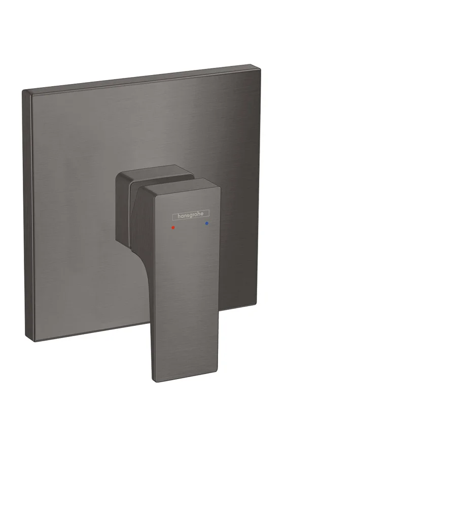 Hansgrohe Metropol Einhebel-Brausemischer Unterputz, Brushed Black Chrome, Keramikmischsystem, einstellbare Temperaturbegrenzung, mit Schalldämpfer