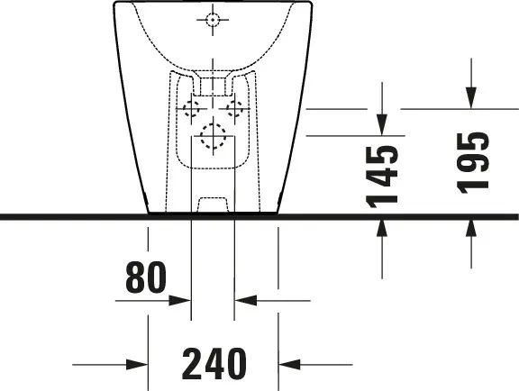 Duravit Stand-Bidet back to wall „D-Neo“, Befestigung sichtbar 37 × 58 × 40 cm