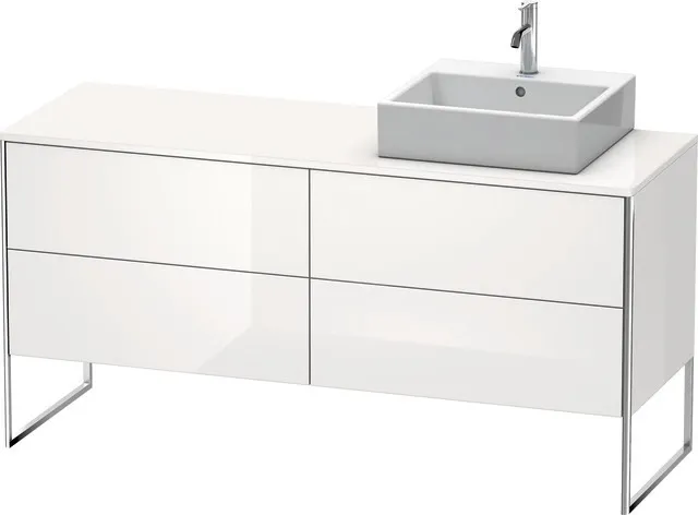 Duravit Waschtischunterschrank bodenstehend „XSquare“ 160 × 77,8 × 54,8 cm Weiß Hochglanz