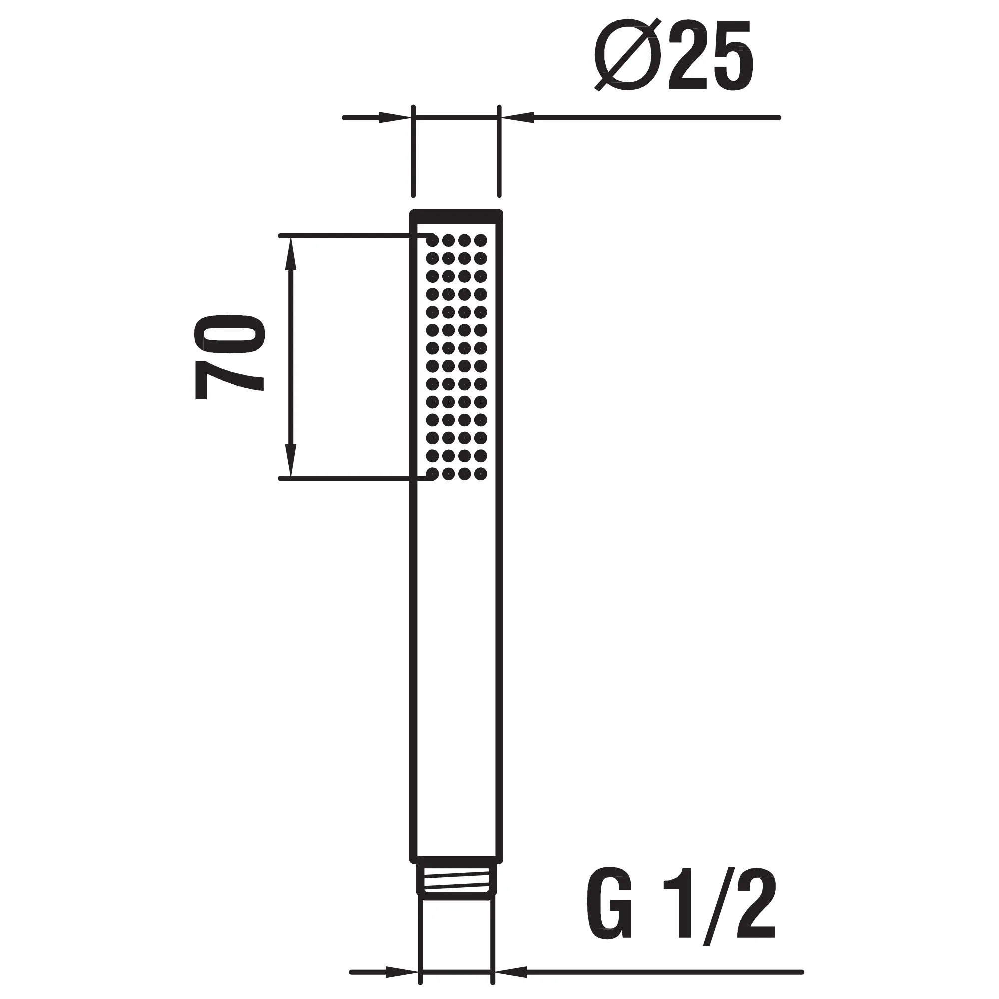 Handbrause TwinStick, Ø25mm, Vollmetall Brausestrahl: Rainspray Mit RubiClean Selbstreinigender Strahlformer Verkalkungsarm Durchfluss: 8.5 l/min (3 bar) chrom Handbrause TwinStick, Ø25mm, Vollmetall Brausestrahl: Rainspray Mit RubiClean Selbstreinigender Strahlformer Verkalkungsarm Durchfluss: 8.5 l/min (3 bar) chrom
