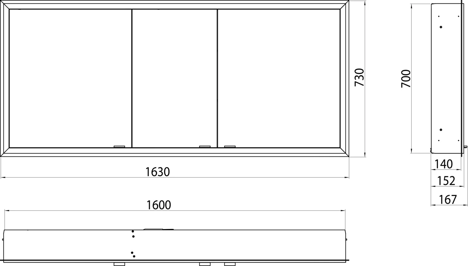 emco Spiegelschrank „prime“ Facelift 163 × 73 × 16,7 cm