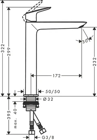 Hansgrohe Logis Einhebel-Waschtischmischer 240 Fine, Chrom