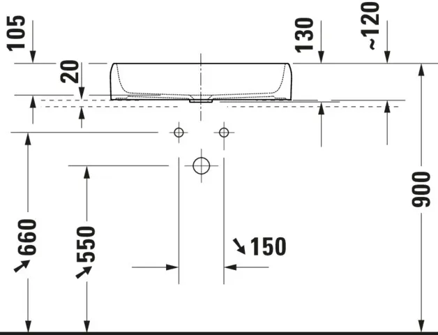 Aufsatzwaschtisch „Qatego“ 60 × 40 × 13 cm Aufsatzwaschtisch „Qatego“ 60 × 40 × 13 cm
