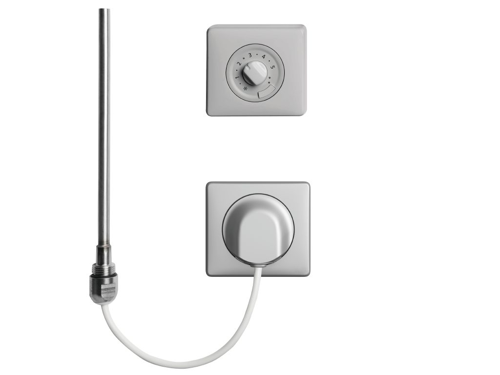 Kermi Elektro-Set „FKS“ mit Bedienelement am Heizstab, 300 W in weiß