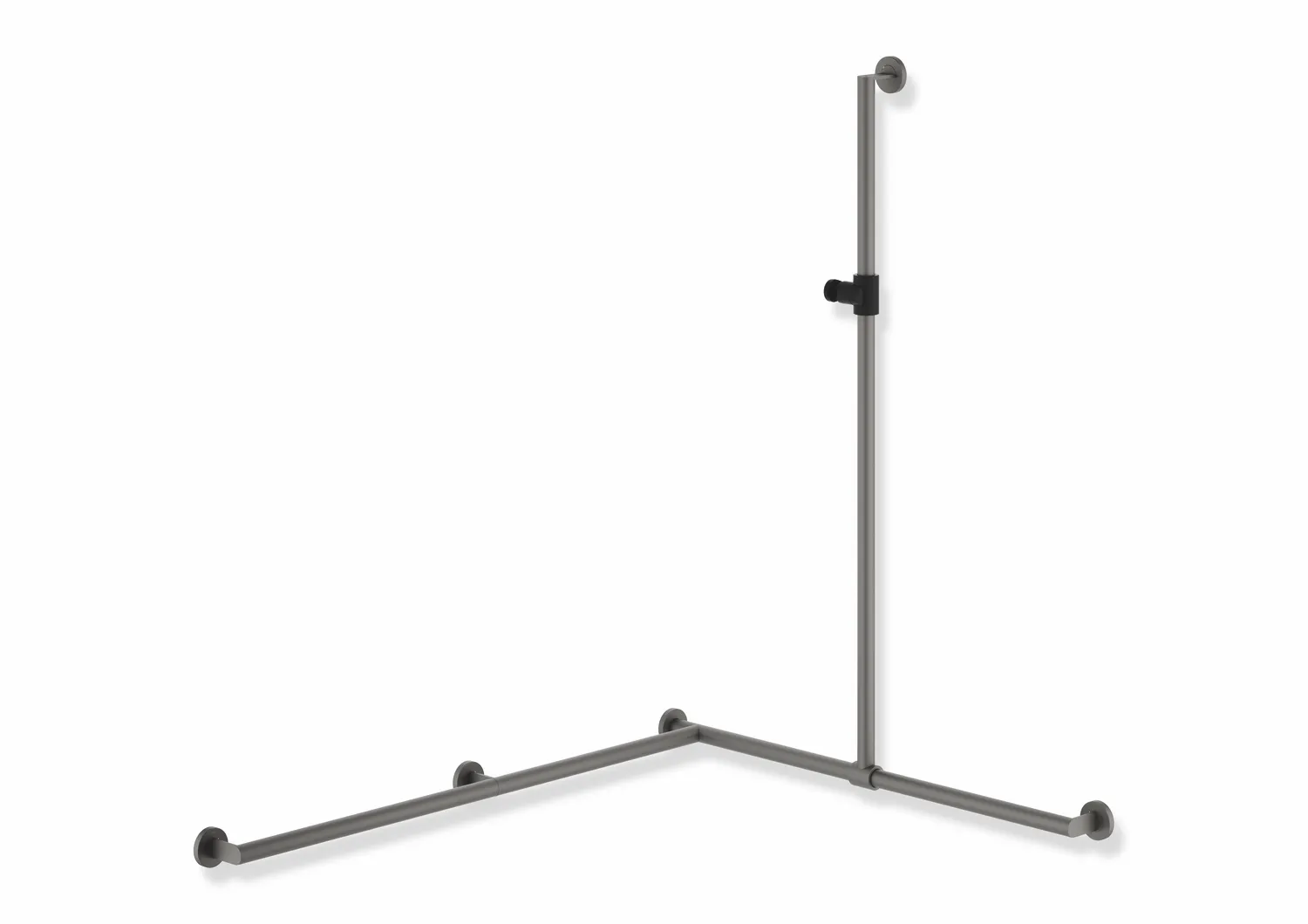 HEWI Duschhandlauf System 900 PG56, links, Dunkelgrau Perlglimmer tiefmatt HEWI Duschhandlauf System 900 PG56, links, Dunkelgrau Perlglimmer tiefmatt
