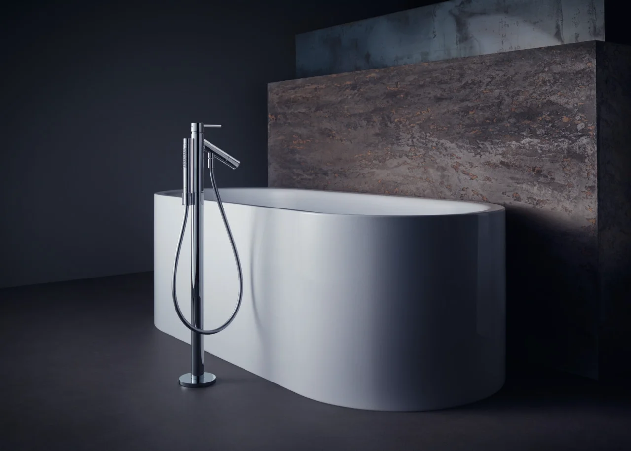 Hansgrohe AXOR Starck Einhebel-Wannenmischer bodenstehend, Chrom, Ausladung 156 mm