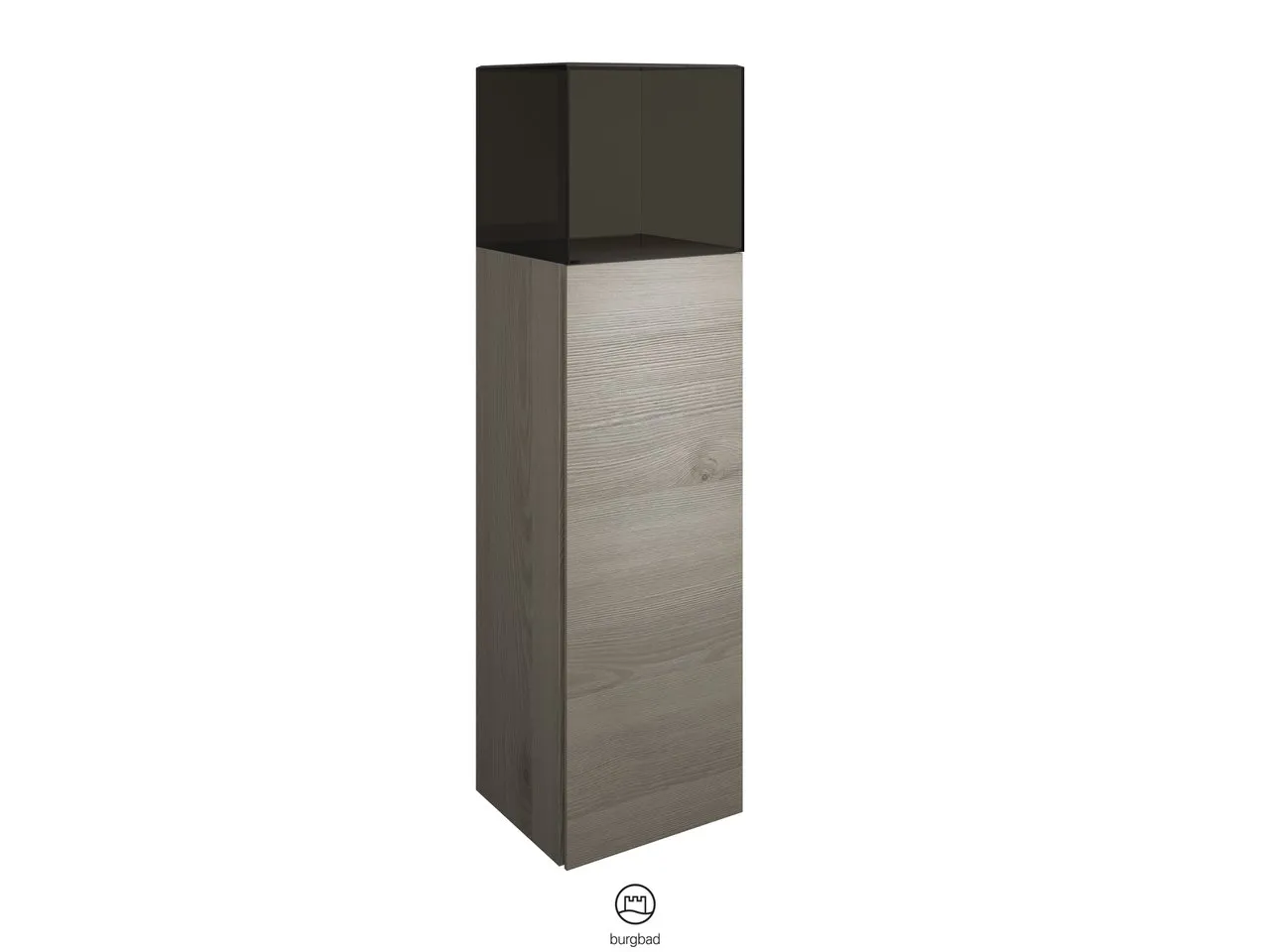 burgbad Hochschrank „Yumo“ 390 × 1280 × 360 mm in Eiche Dekor Cashmere