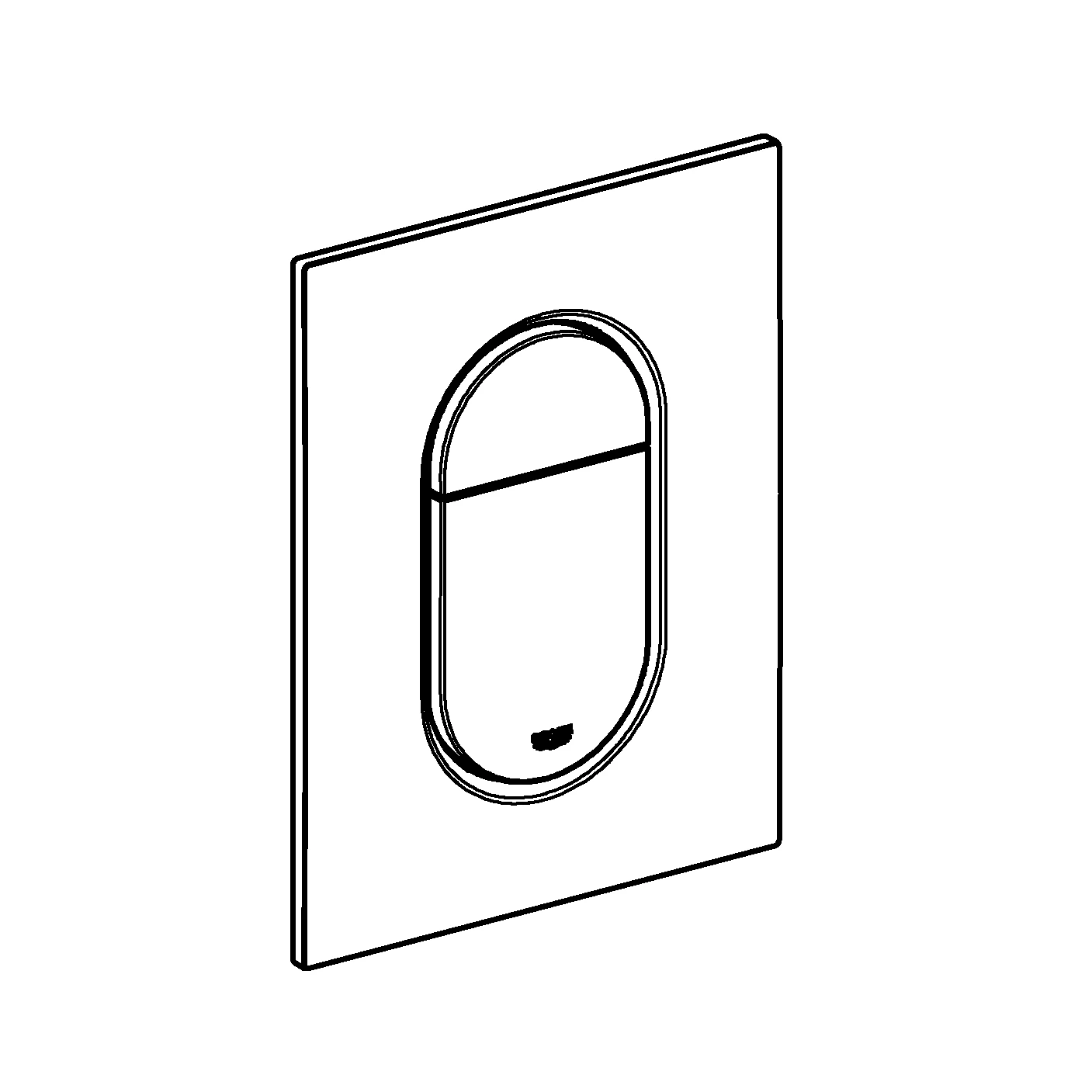 WC-Betätigung Arena Cosmopolitan S 37624, 2-Mengen- und Start & Stopp-Betätigung, 130 x 172 mm, für kleinen Revisionsschacht, senkrechte Montage, alpinweiß