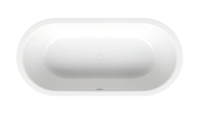 BetteStarlet Flair Oval Badewanne, weiß, 1880 x 880 mm, Einbau, 2-Sitzer, glasierter Titan-Stahl, Randhöhe 30 mm