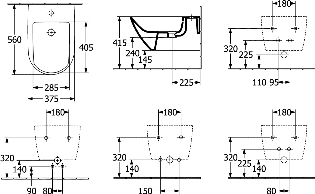 Villeroy & Boch Bidet Subway 3.0 447000 Oval Wandhängend Weiß Alpin Villeroy & Boch Bidet Subway 3.0 447000 Oval Wandhängend Weiß Alpin