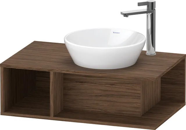 Duravit Waschtischunterschrank wandhängend „D-Neo“ 80 × 26 × 48 cm Nussbaum Dunkel