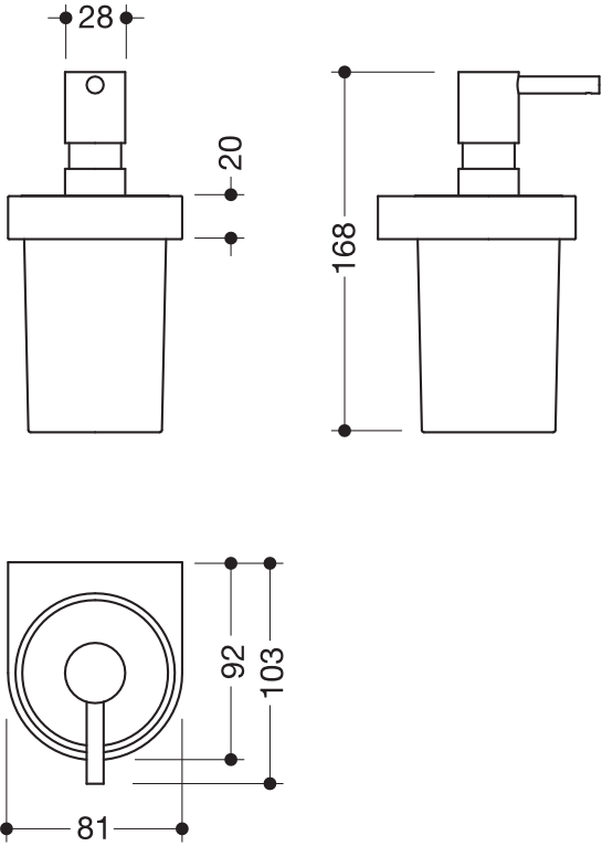 Seifensp. Gl. m. Halter Sys 800, Halter Plvb. weiß tiefmatt