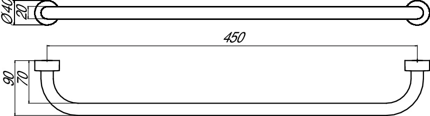 emco Handtuchhalter „rondo 2“, 1-armig, Befestigung verdeckt ⌀ 2 cm in chrom emco Handtuchhalter „rondo 2“, 1-armig, Befestigung verdeckt ⌀ 2 cm in chrom