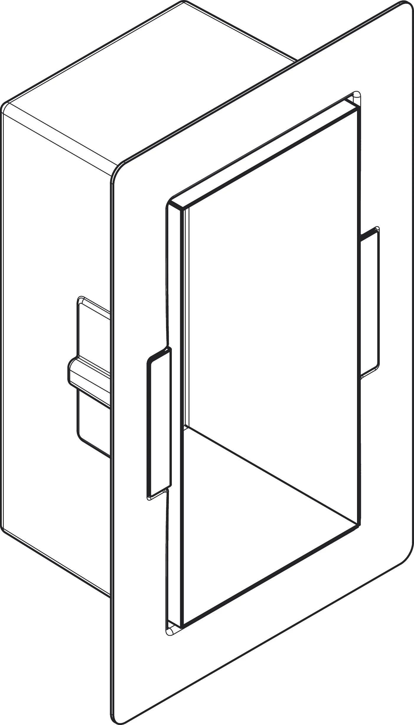 Hansgrohe XtraStoris Minimalistic Wandnische rahmenlos, Mattschwarz, 300 x 150 x 140 mm