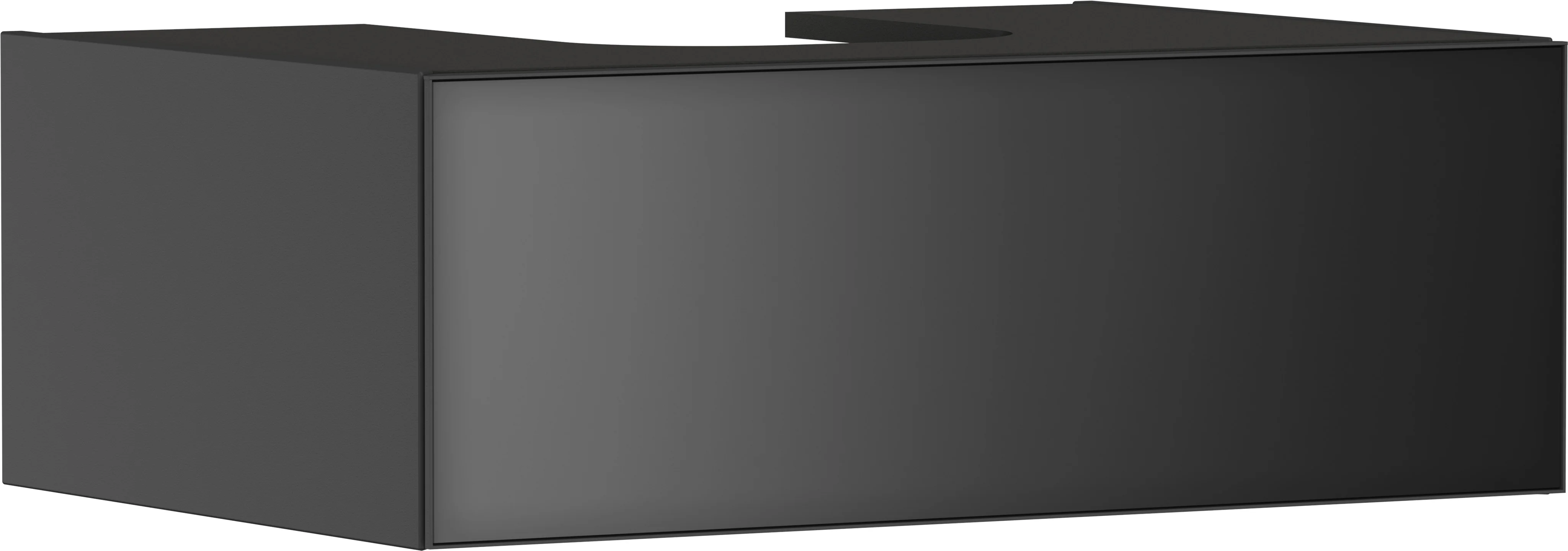 Hansgrohe Xevolos E Waschtischunterschrank Schiefergrau Metallic 780x550 mm mit 1 Schubkasten, griff- und konsole für Wandmontage