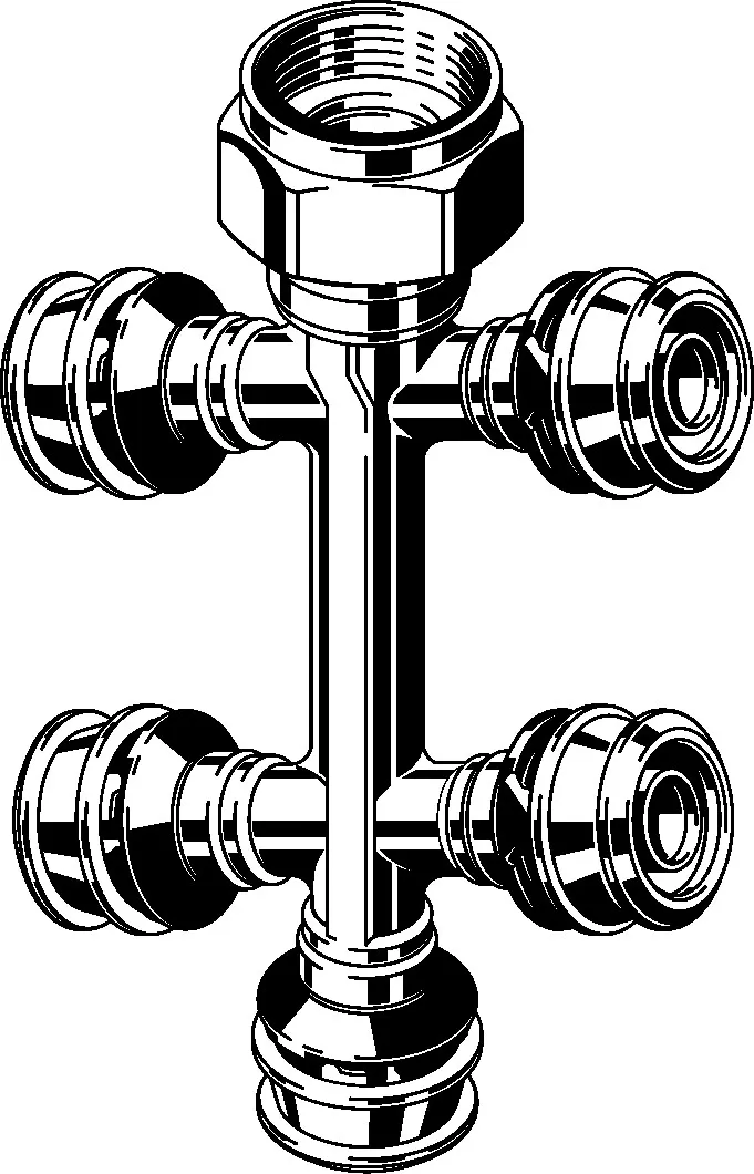 Viega „Raxofix“ Verteiler 5-fach Viega „Raxofix“ Verteiler 5-fach