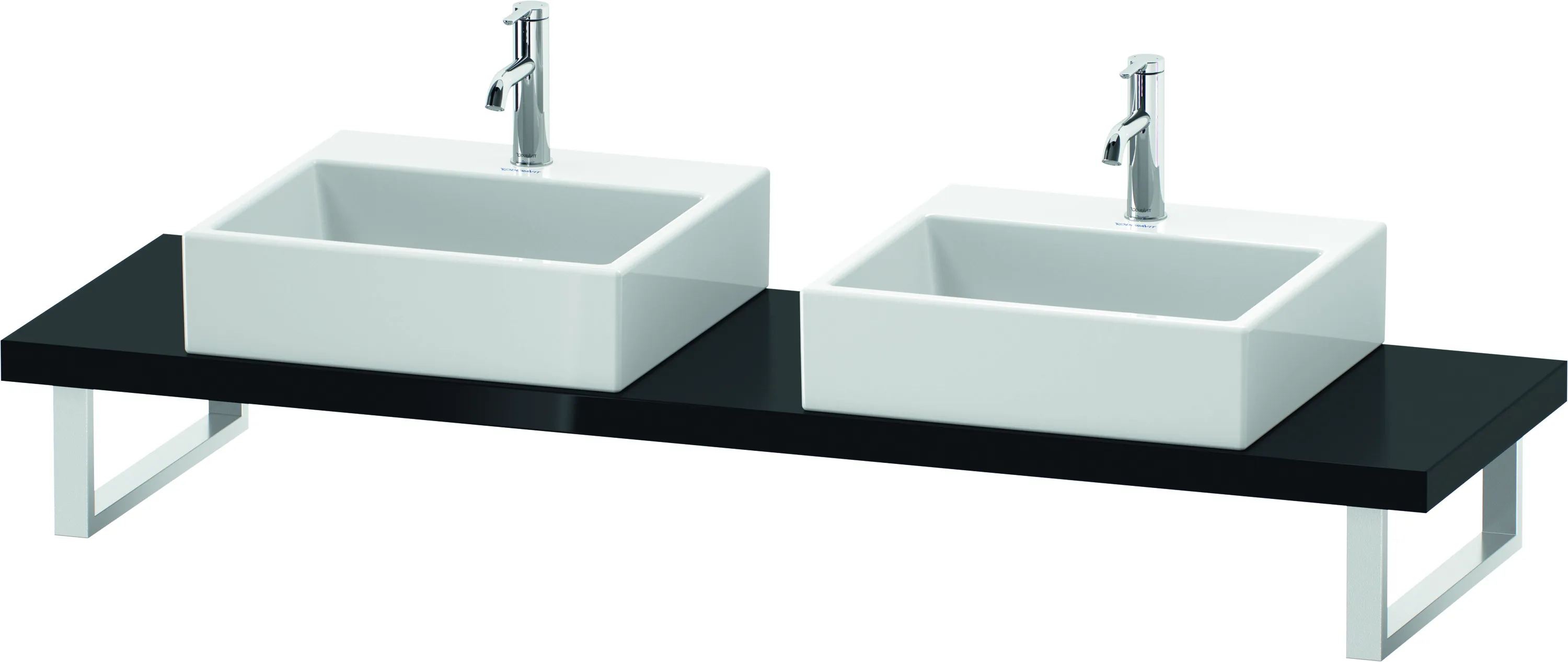 Duravit Konsole „L-Cube“ in Schwarz Hochglanz