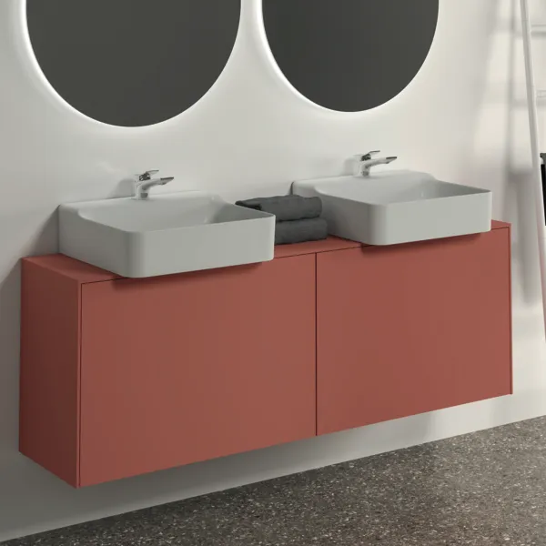 Ideal Standard Waschtischunterschrank „Conca“ 158,7 × 55 × 37,3 cm Sunset matt lackiert Ideal Standard Waschtischunterschrank „Conca“ 158,7 × 55 × 37,3 cm Sunset matt lackiert