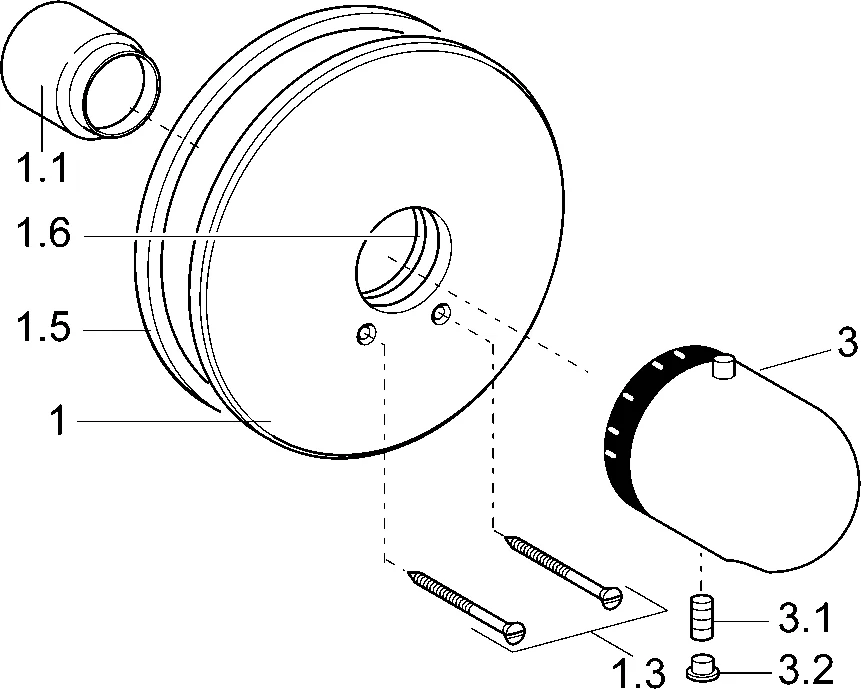 HansaMIX Duscharmatur Fertigmontageset für Brausebatterie 0860 Rosette rund DN20 Chrom HansaMIX Duscharmatur Fertigmontageset für Brausebatterie 0860 Rosette rund DN20 Chrom