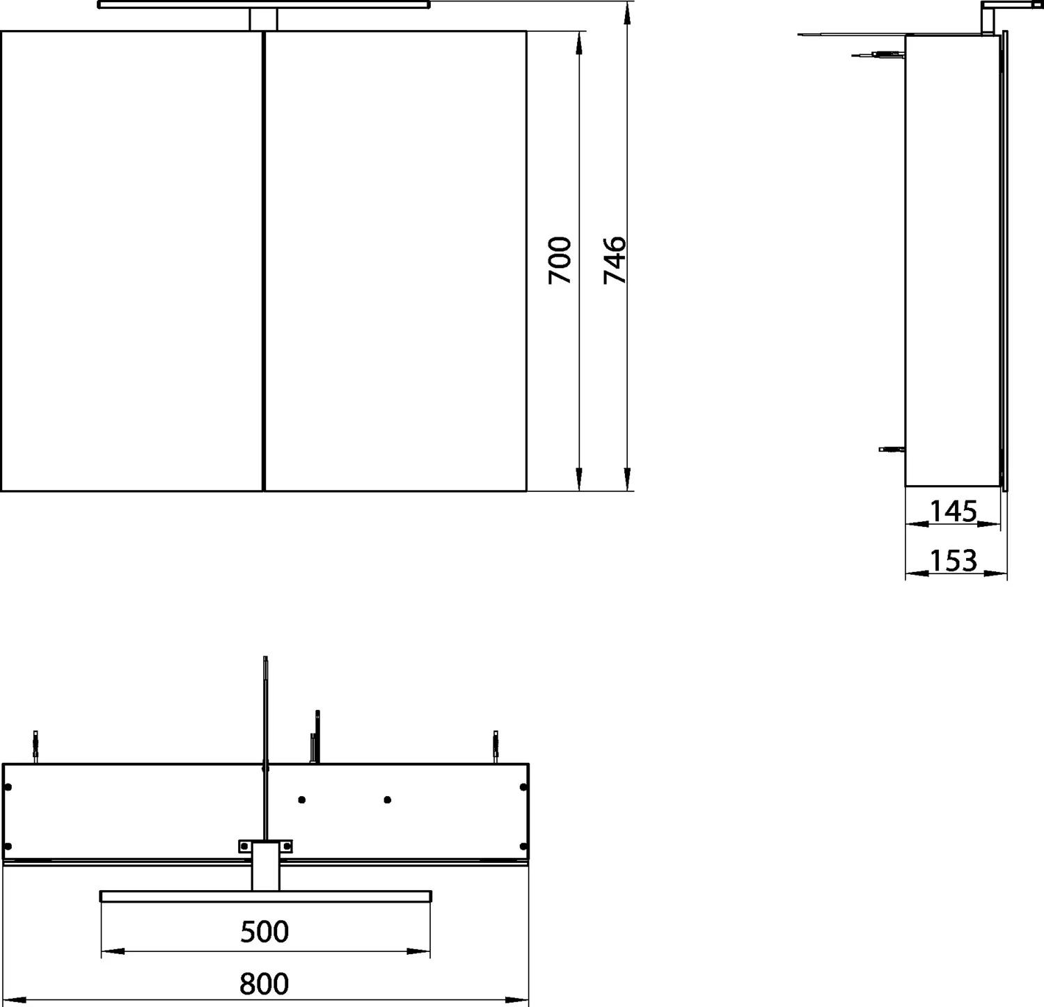 emco Spiegelschrank „mee“ 80 × 74,6 × 15,3 cm in weiß
