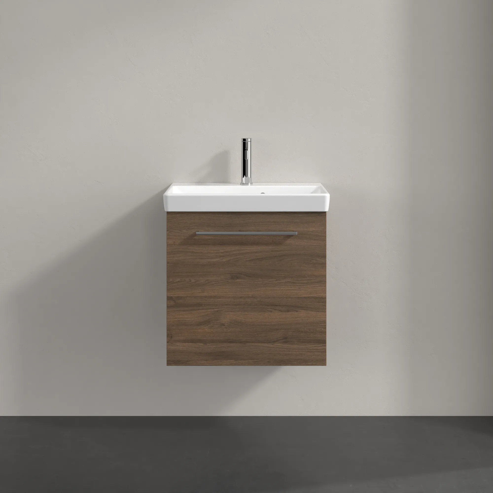 Villeroy & Boch Waschtischunterschrank mit Tür „Avento“ für Schrankwaschtisch 530 × 514 × 352 mm Arizona Oak, Anschlag rechts, Soft Closing, 1 Tür