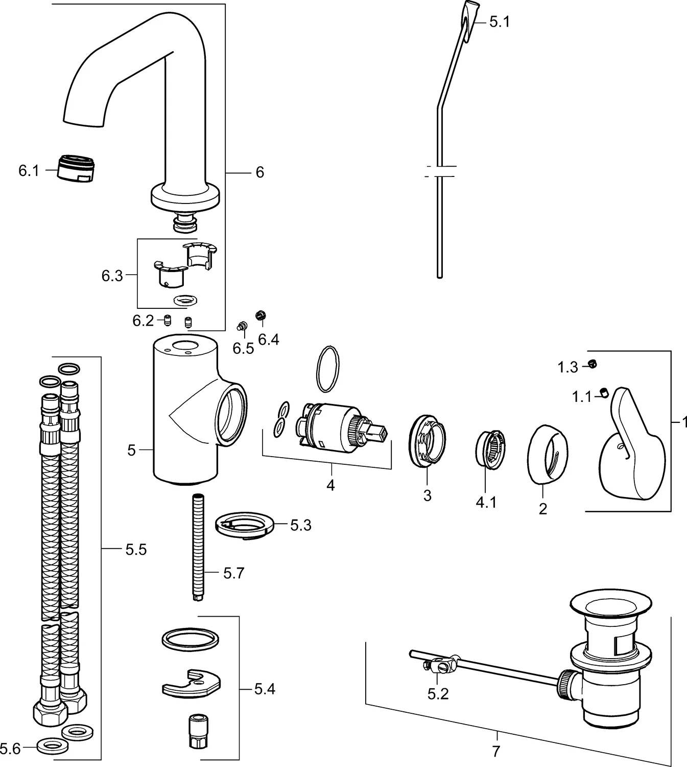 HansaPRIMO Waschtischarmatur HansaPRIMO 4954 Zugstangenablaufgarnitur Ausladung 142 mm DN15 Chrom HansaPRIMO Waschtischarmatur HansaPRIMO 4954 Zugstangenablaufgarnitur Ausladung 142 mm DN15 Chrom
