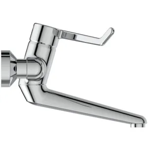 Wandwaschtisch-Sicherheitsarmatur Ceraplus, nicht absperrbarer S-Anschluß, Hebel 180mm, Ausladung 200mm, Chrom Wandwaschtisch-Sicherheitsarmatur Ceraplus, nicht absperrbarer S-Anschluß, Hebel 180mm, Ausladung 200mm, Chrom