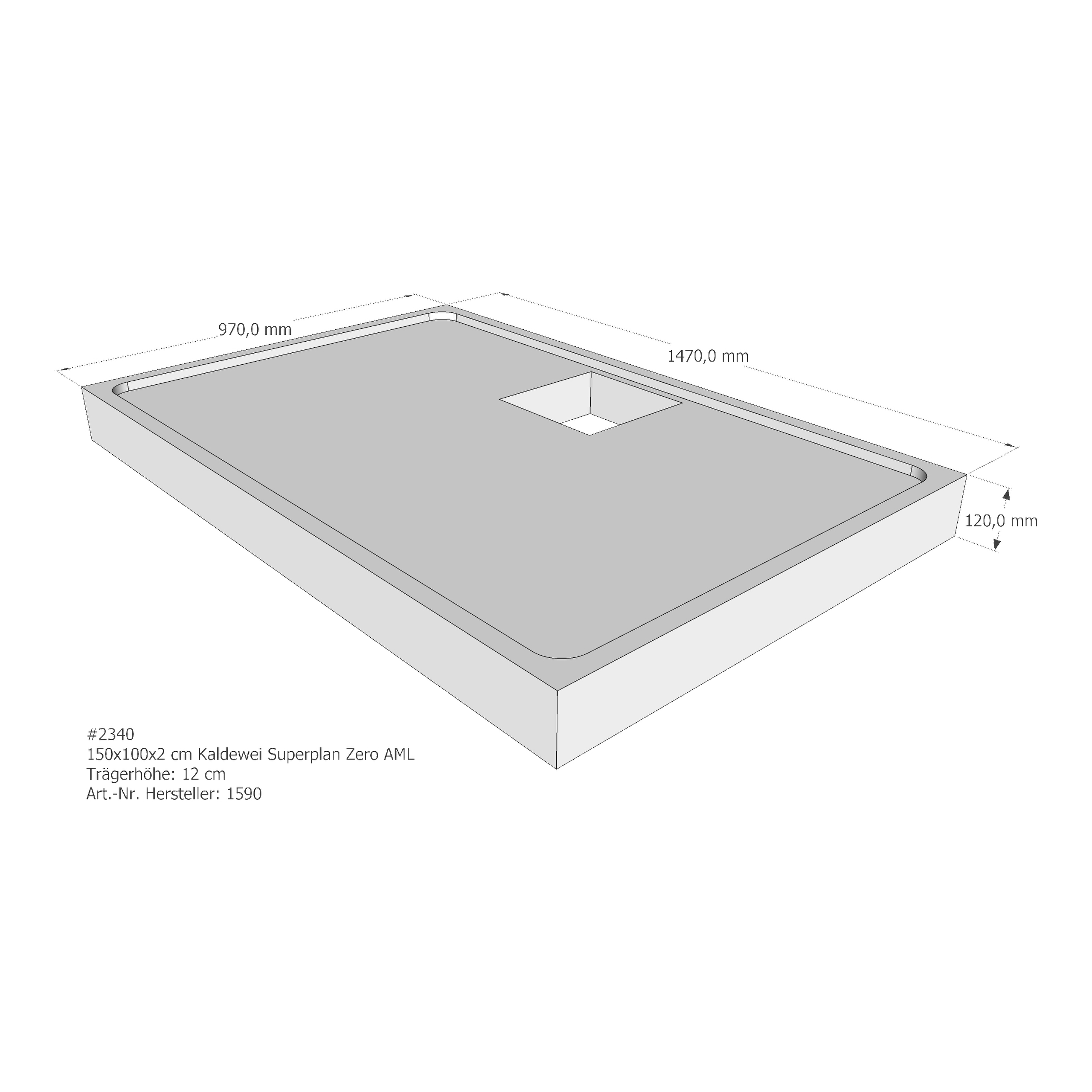 Duschwannenträger für Kaldewei Superplan Zero 150 × 100 × 2 cm Breite: 100 cm / Länge: 150 cm Duschwannenträger für Kaldewei Superplan Zero 150 × 100 × 2 cm Breite: 100 cm / Länge: 150 cm