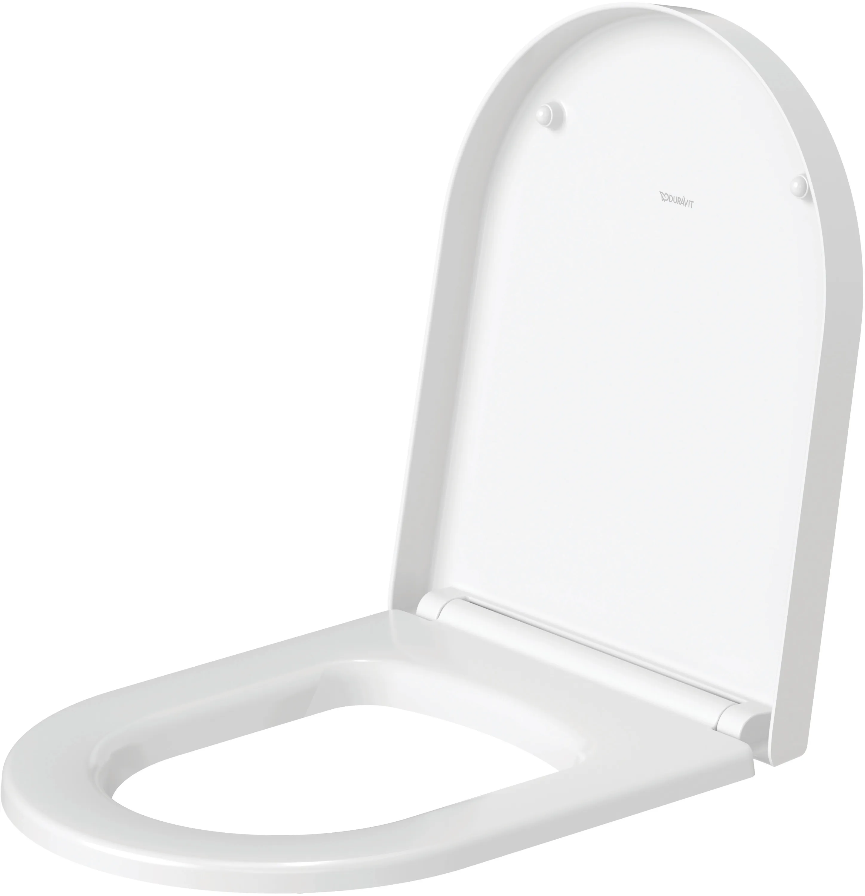 Duravit WC-Sitz „ME by Starck“ 37,4 × 45,8 × 5,6 cm in Weiß Hochglanz, Scharniere Edelstahl