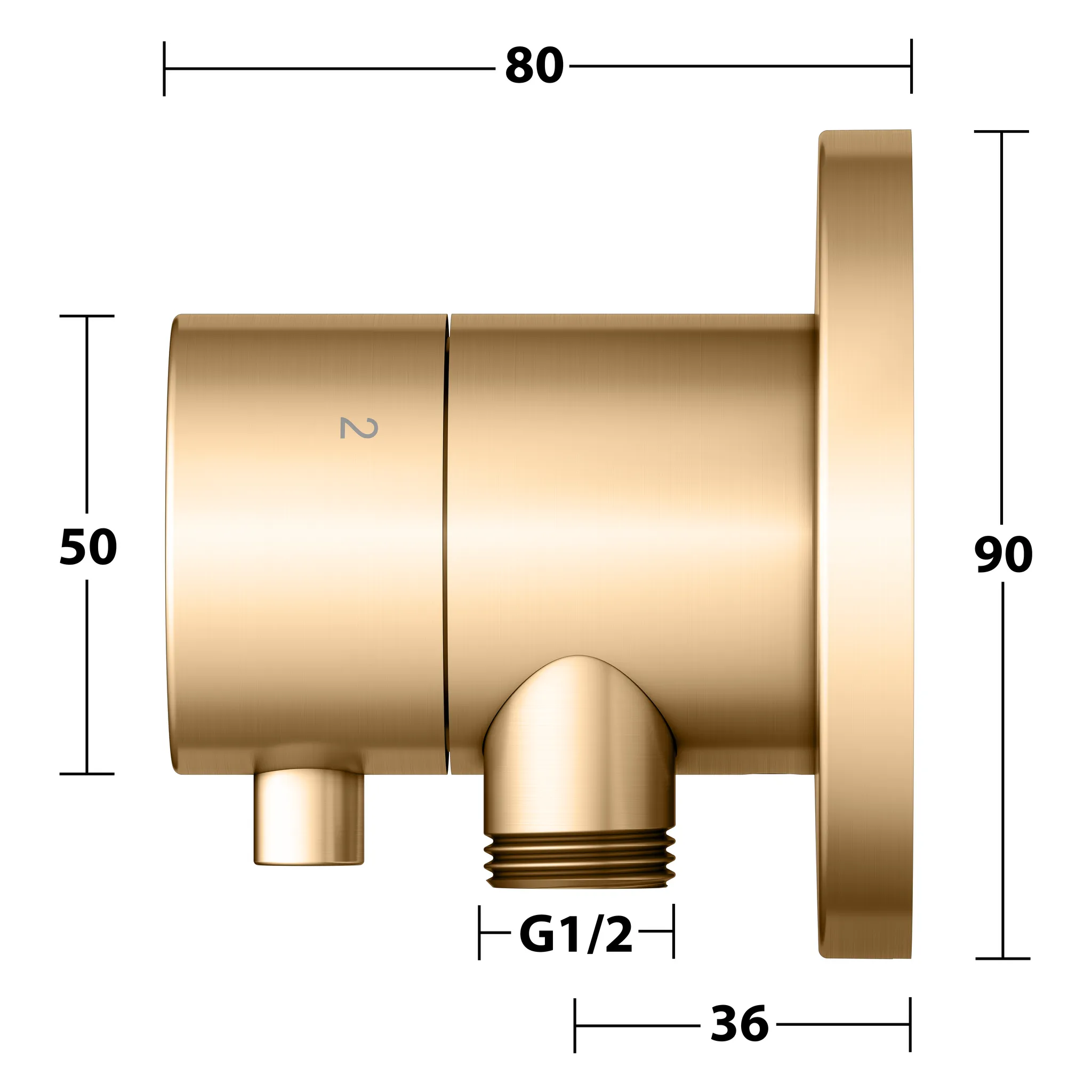 IXMO 3-Wege Ab- u. Umstellventil UP IXMO Comfort, rund Messing gebürstet IXMO 3-Wege Ab- u. Umstellventil UP IXMO Comfort, rund Messing gebürstet