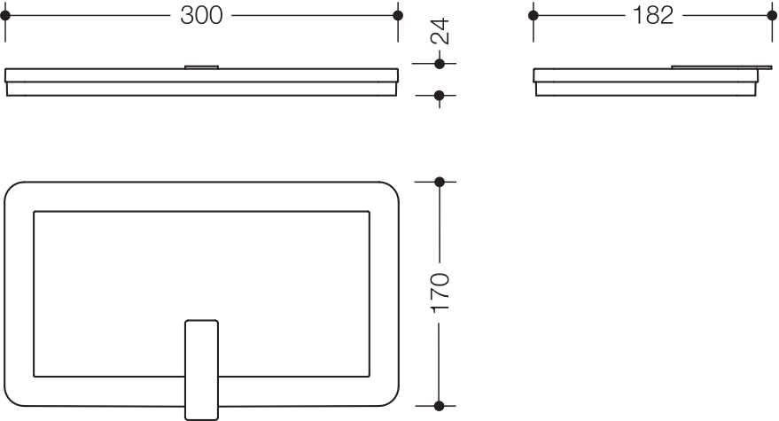 HEWI Deckel „Serie 805“ 30 cm