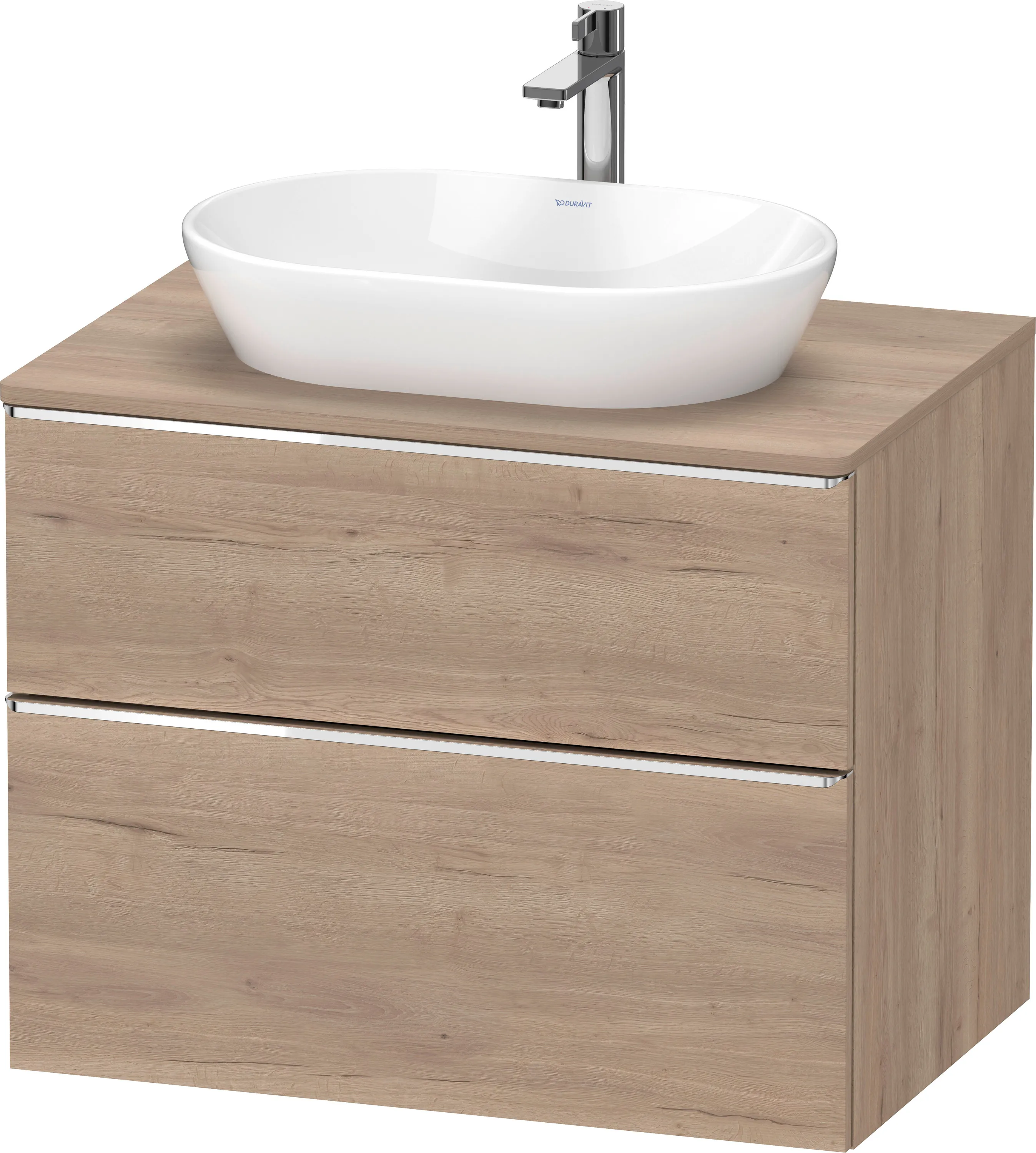 Duravit Waschtischunterschrank wandhängend „D-Neo“ 80 × 66,4 × 55 cm Eiche Marmoriert