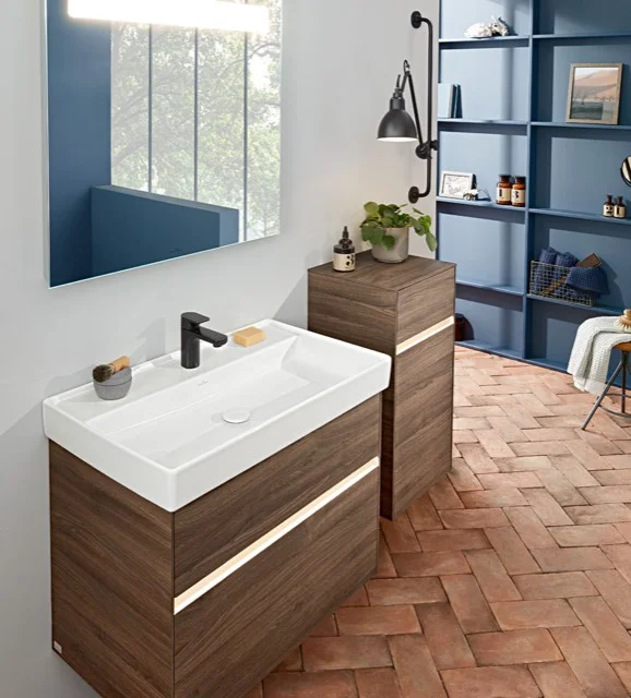 Villeroy & Boch Collaro Schrankwaschtisch TitanCeram 800x465mm Rechteck Weiß Alpin